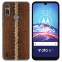 Funda Gel Tpu para Motorola Moto e6s diseño Cuero 01 Dibujos