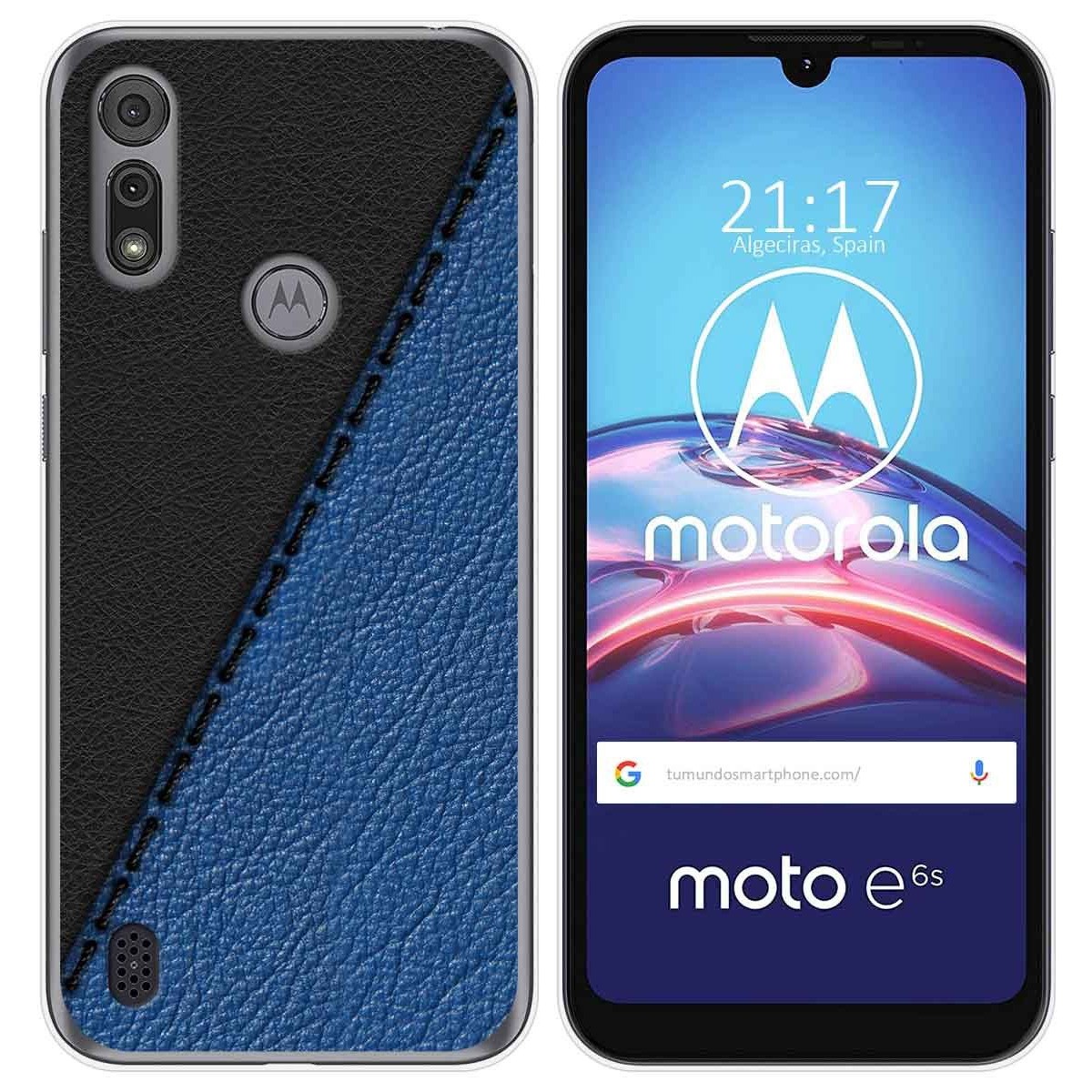 Funda Gel Tpu para Motorola Moto e6s diseño Cuero 02 Dibujos