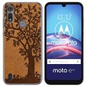 Funda Gel Tpu para Motorola Moto e6s diseño Cuero 03 Dibujos
