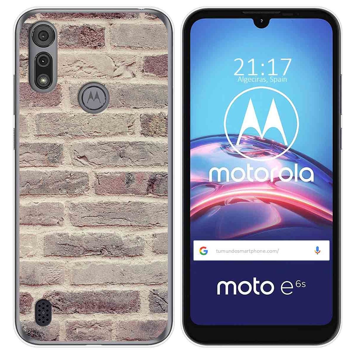 Funda Gel Tpu para Motorola Moto e6s diseño Ladrillo 01 Dibujos