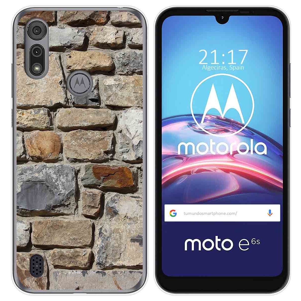 Funda Gel Tpu para Motorola Moto e6s diseño Ladrillo 03 Dibujos