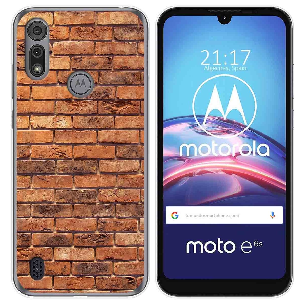 Funda Gel Tpu para Motorola Moto e6s diseño Ladrillo 04 Dibujos