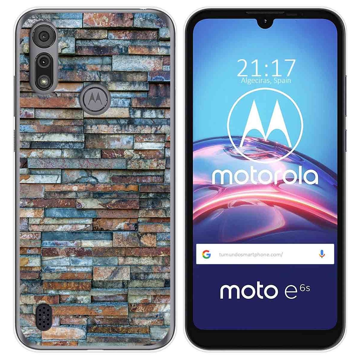 Funda Gel Tpu para Motorola Moto e6s diseño Ladrillo 05 Dibujos