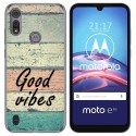 Funda Gel Tpu para Motorola Moto e6s diseño Madera 01 Dibujos
