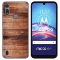 Funda Gel Tpu para Motorola Moto e6s diseño Madera 02 Dibujos