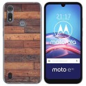 Funda Gel Tpu para Motorola Moto e6s diseño Madera 03 Dibujos