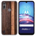 Funda Gel Tpu para Motorola Moto e6s diseño Madera 05 Dibujos