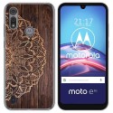 Funda Gel Tpu para Motorola Moto e6s diseño Madera 06 Dibujos