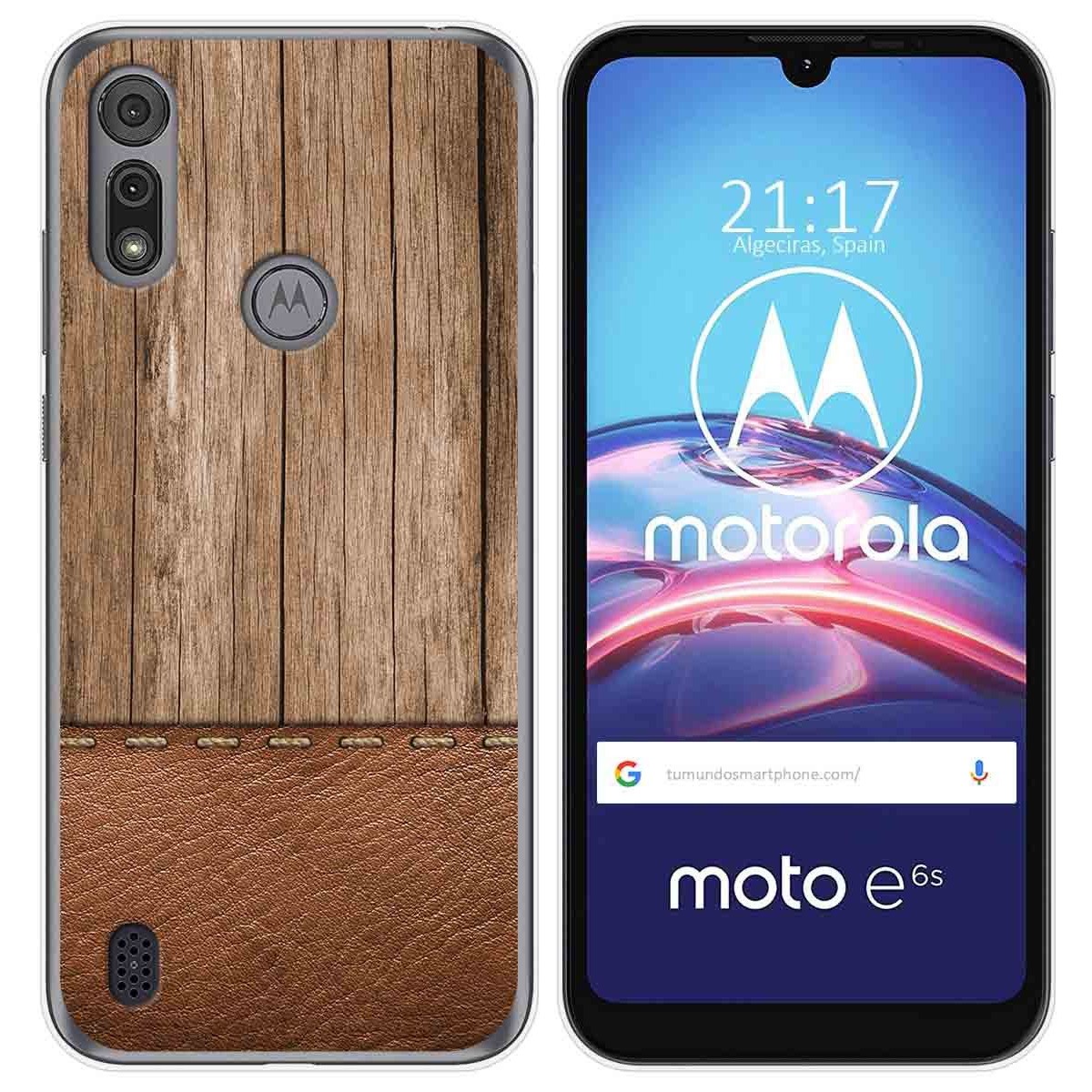 Funda Gel Tpu para Motorola Moto e6s diseño Madera 09 Dibujos