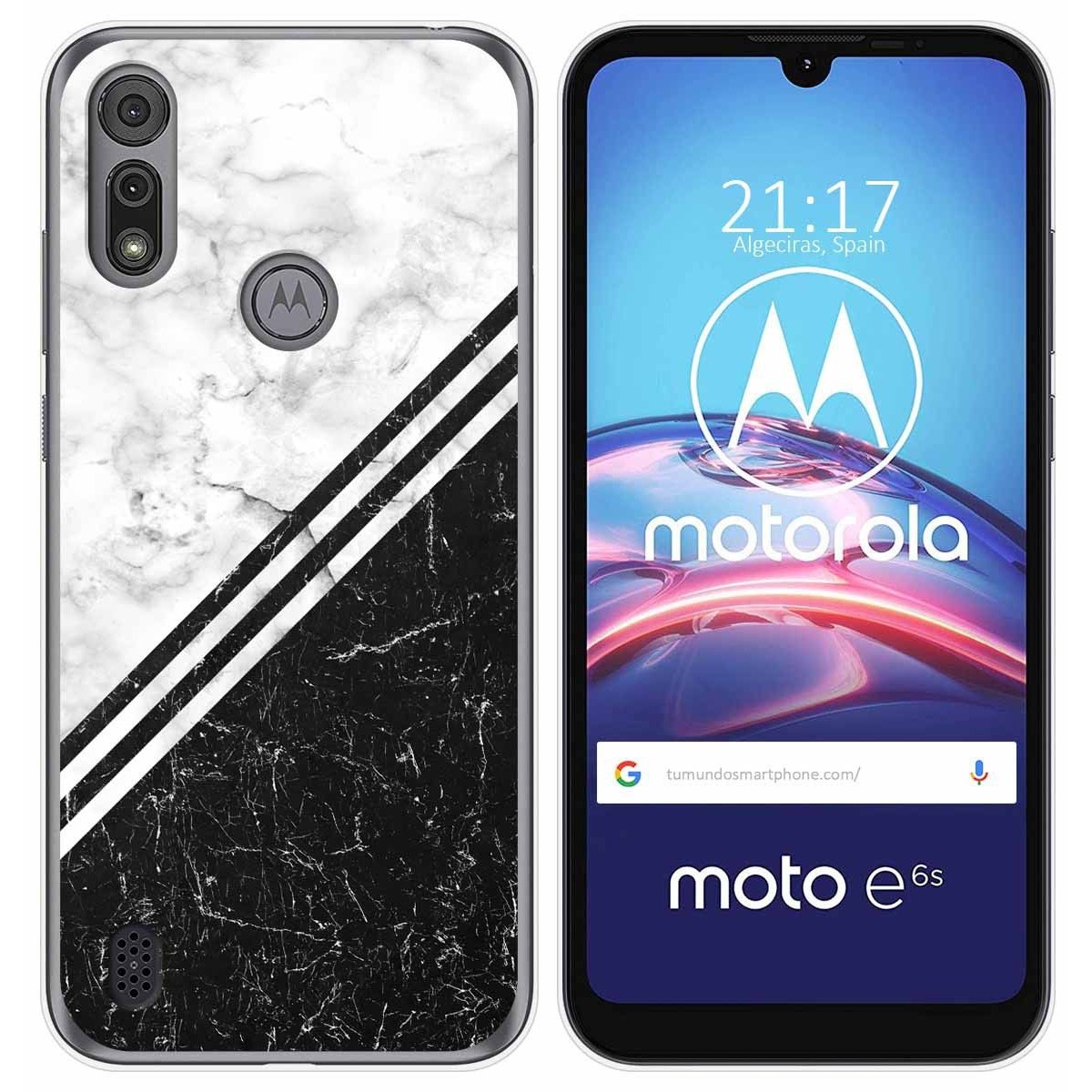 Funda Gel Tpu para Motorola Moto e6s diseño Mármol 01 Dibujos