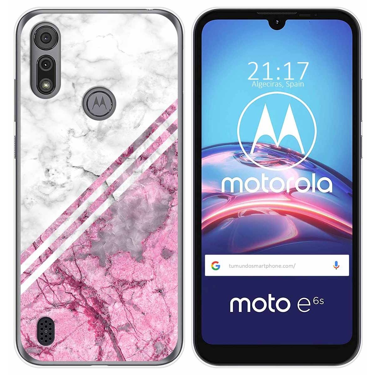 Funda Gel Tpu para Motorola Moto e6s diseño Mármol 03 Dibujos