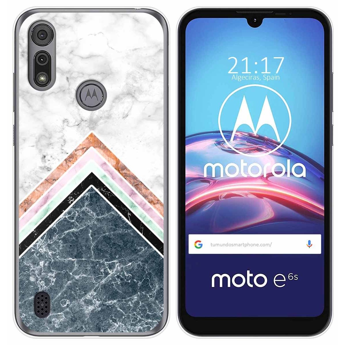Funda Gel Tpu para Motorola Moto e6s diseño Mármol 05 Dibujos