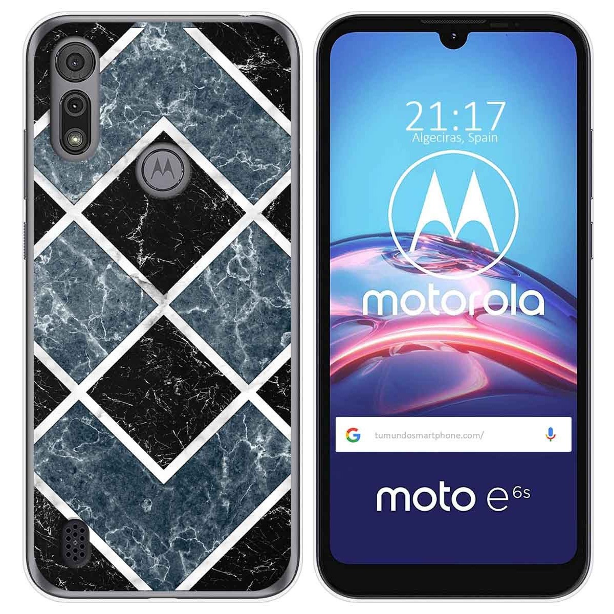 Funda Gel Tpu para Motorola Moto e6s diseño Mármol 06 Dibujos