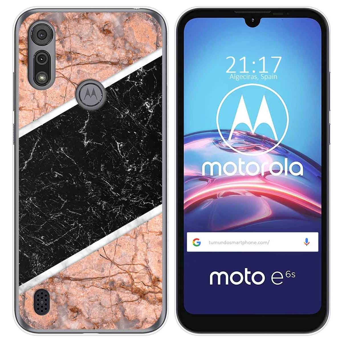 Funda Gel Tpu para Motorola Moto e6s diseño Mármol 07 Dibujos