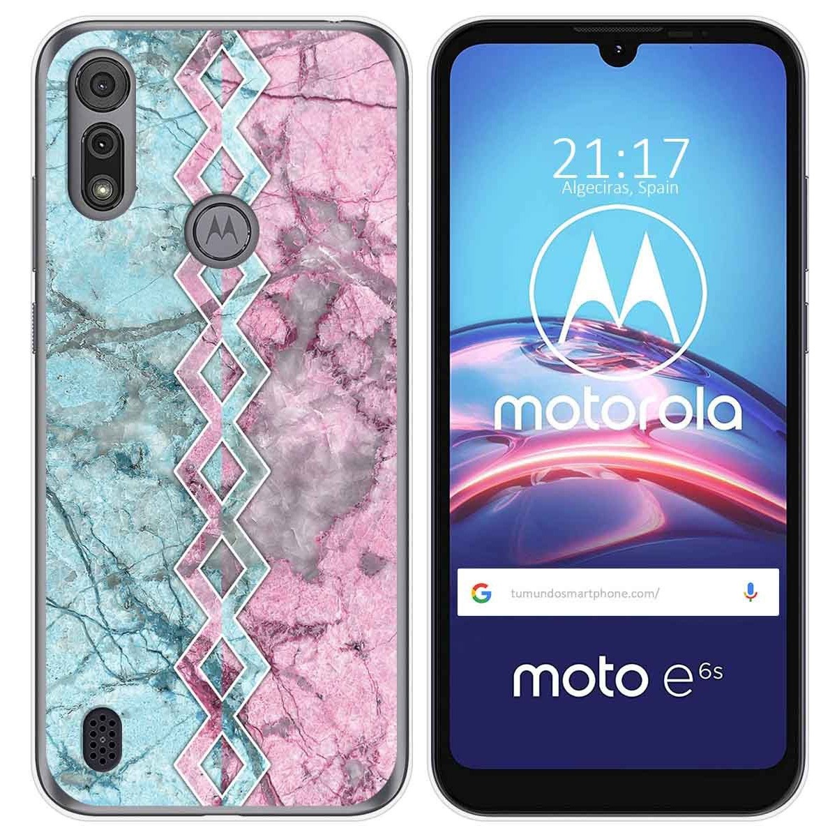 Funda Gel Tpu para Motorola Moto e6s diseño Mármol 08 Dibujos