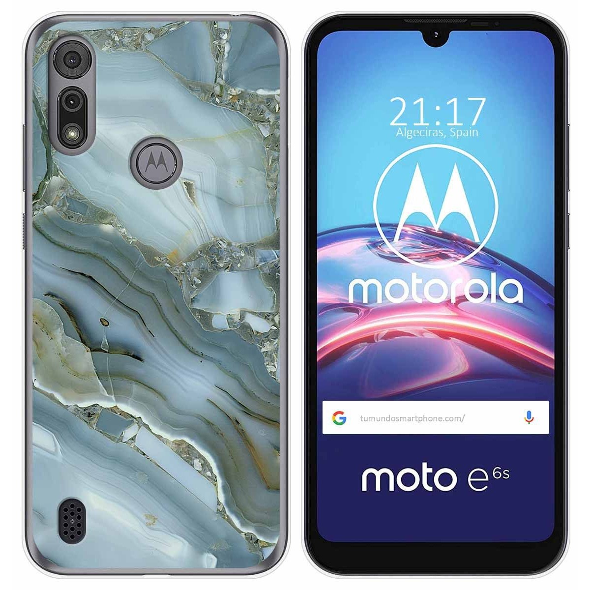 Funda Gel Tpu para Motorola Moto e6s diseño Mármol 09 Dibujos