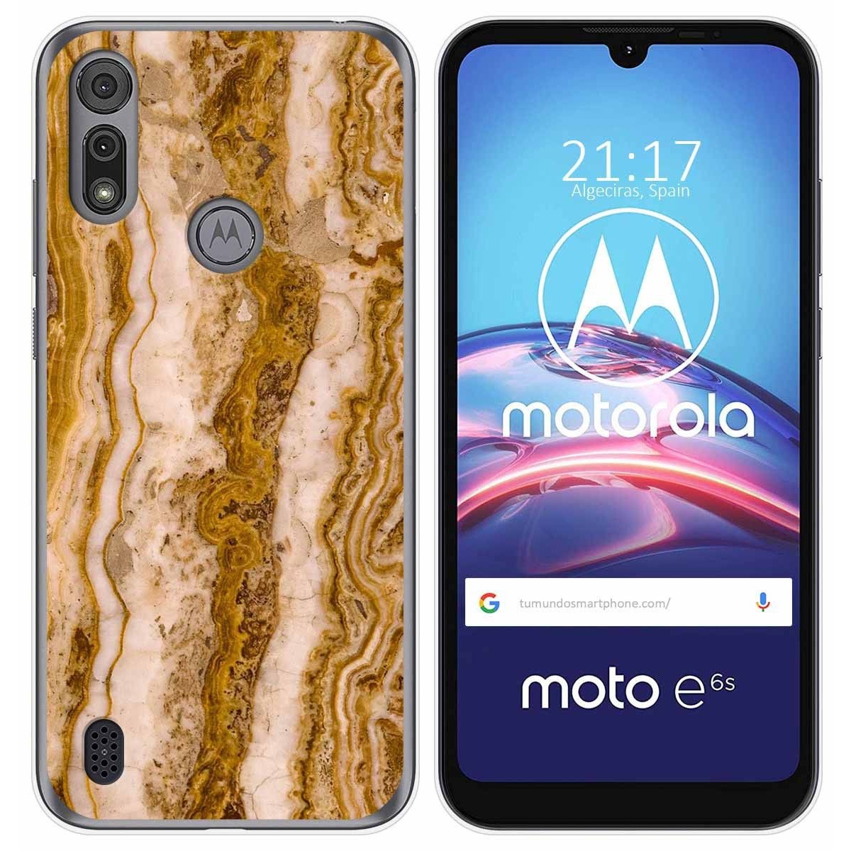 Funda Gel Tpu para Motorola Moto e6s diseño Mármol 10 Dibujos