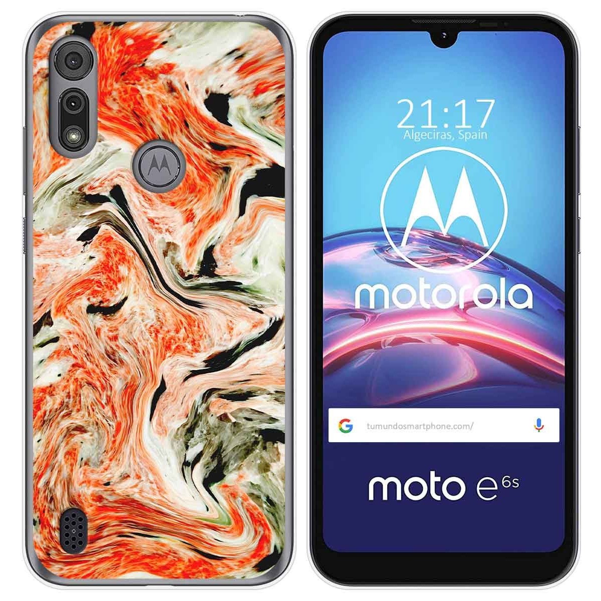 Funda Gel Tpu para Motorola Moto e6s diseño Mármol 12 Dibujos