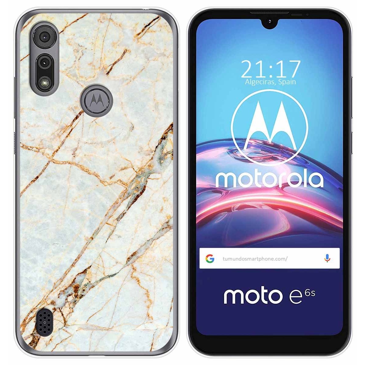 Funda Gel Tpu para Motorola Moto e6s diseño Mármol 13 Dibujos
