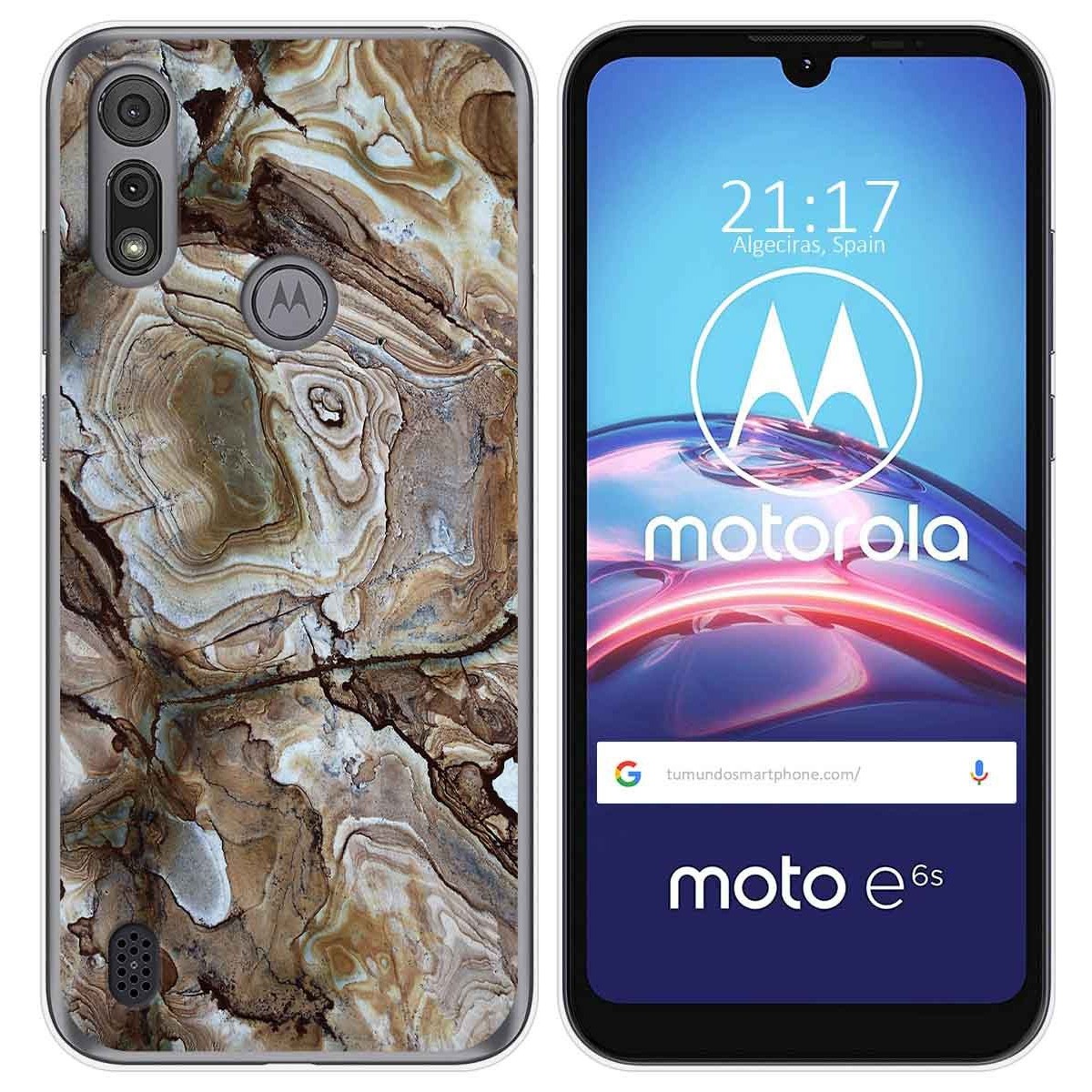 Funda Gel Tpu para Motorola Moto e6s diseño Mármol 14 Dibujos
