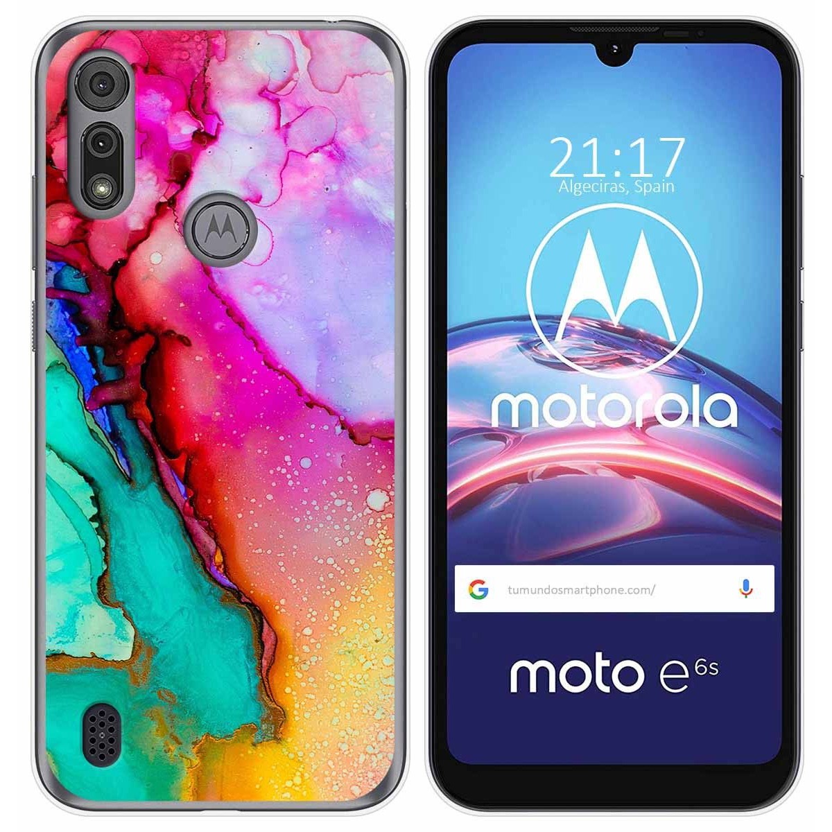 Funda Gel Tpu para Motorola Moto e6s diseño Mármol 15 Dibujos