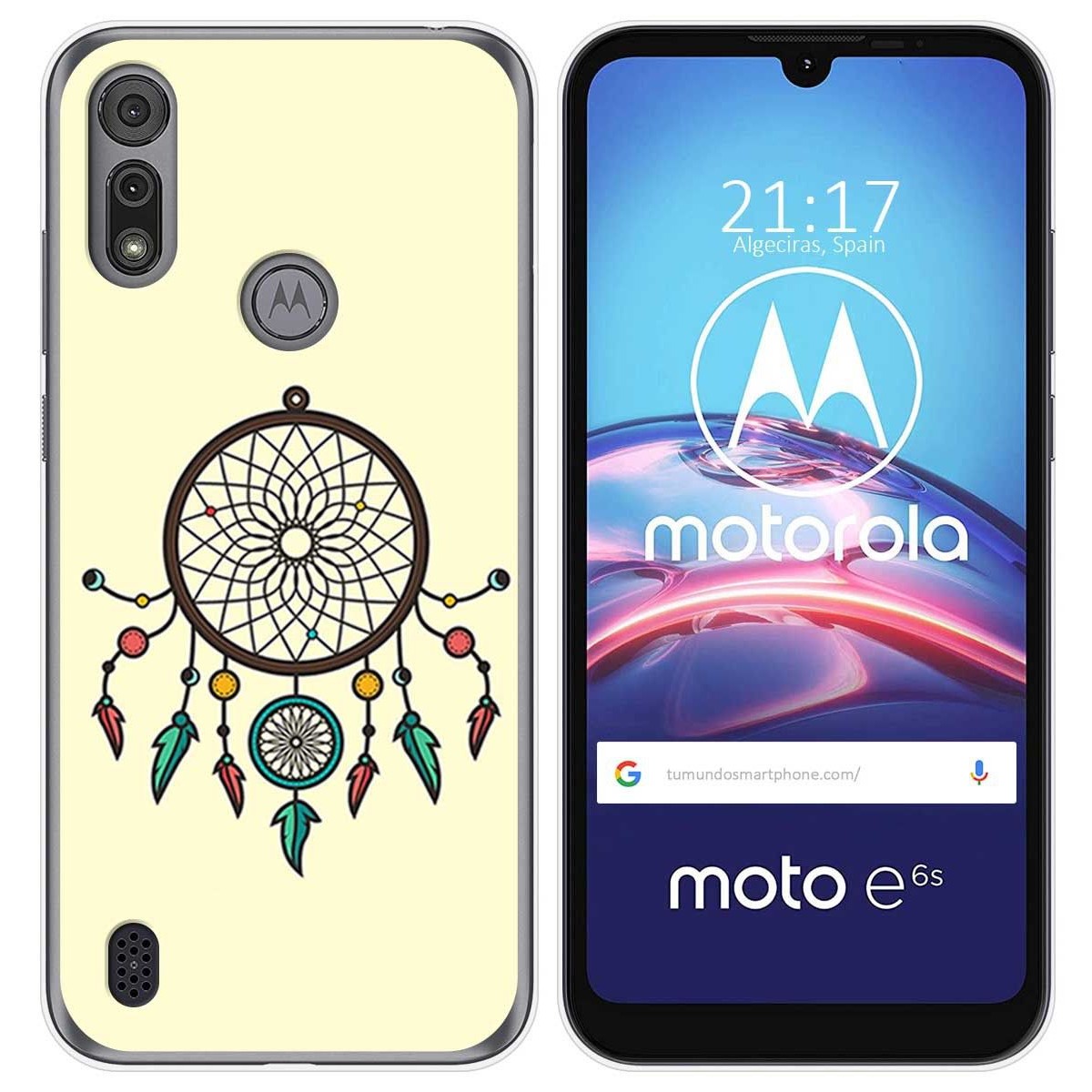 Funda Gel Tpu para Motorola Moto e6s diseño Atrapasueños Dibujos