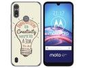 Funda Gel Tpu para Motorola Moto e6s diseño Creativity Dibujos