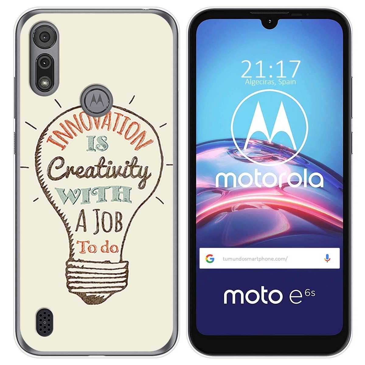 Funda Gel Tpu para Motorola Moto e6s diseño Creativity Dibujos