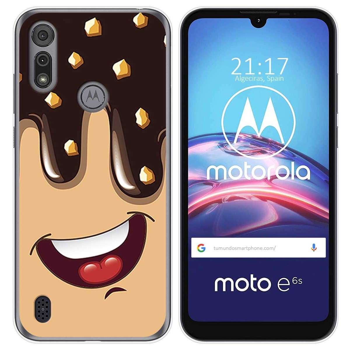 Funda Gel Tpu para Motorola Moto e6s diseño Helado Chocolate Dibujos