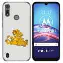 Funda Gel Tpu para Motorola Moto e6s diseño Leones Dibujos