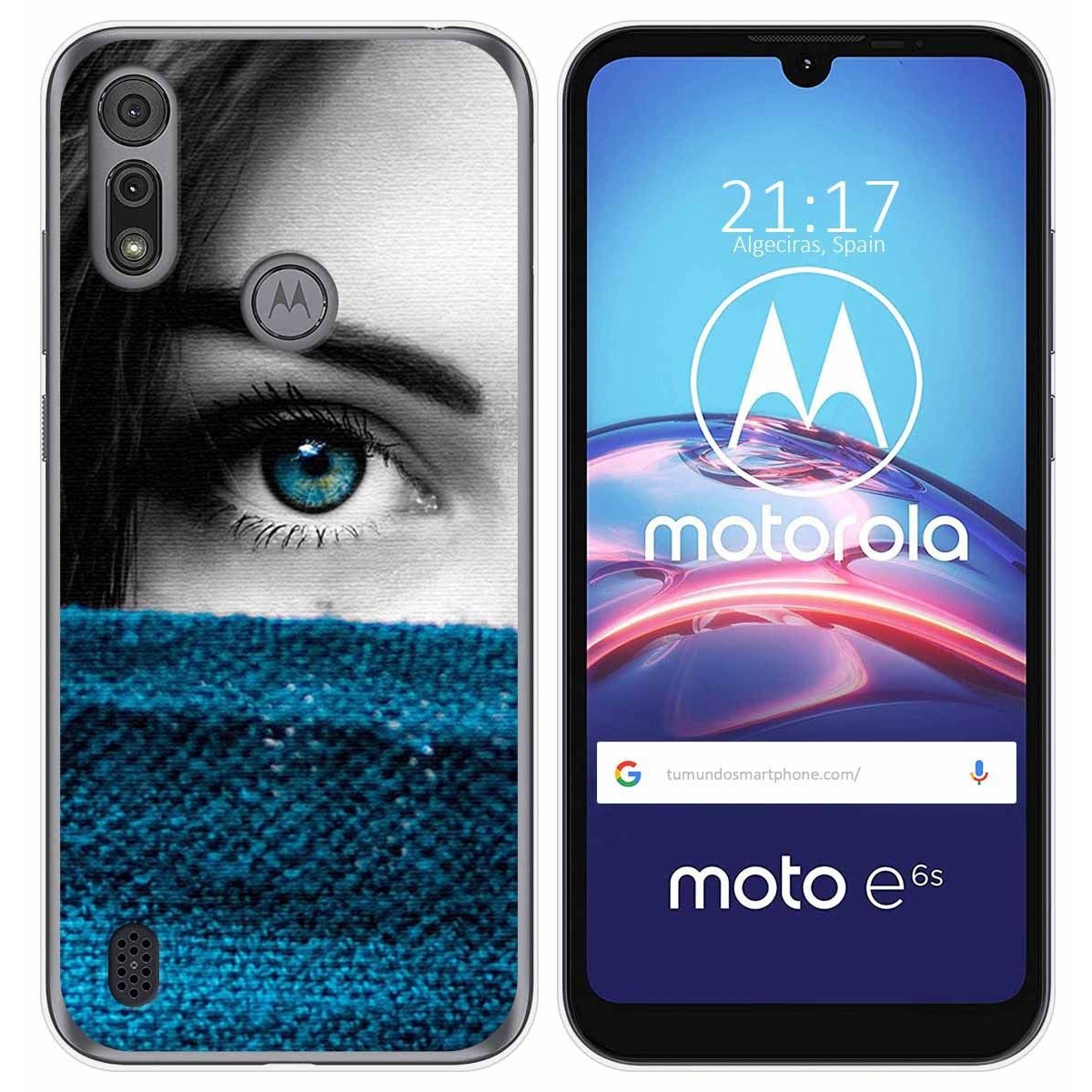 Funda Gel Tpu para Motorola Moto e6s diseño Ojo Dibujos