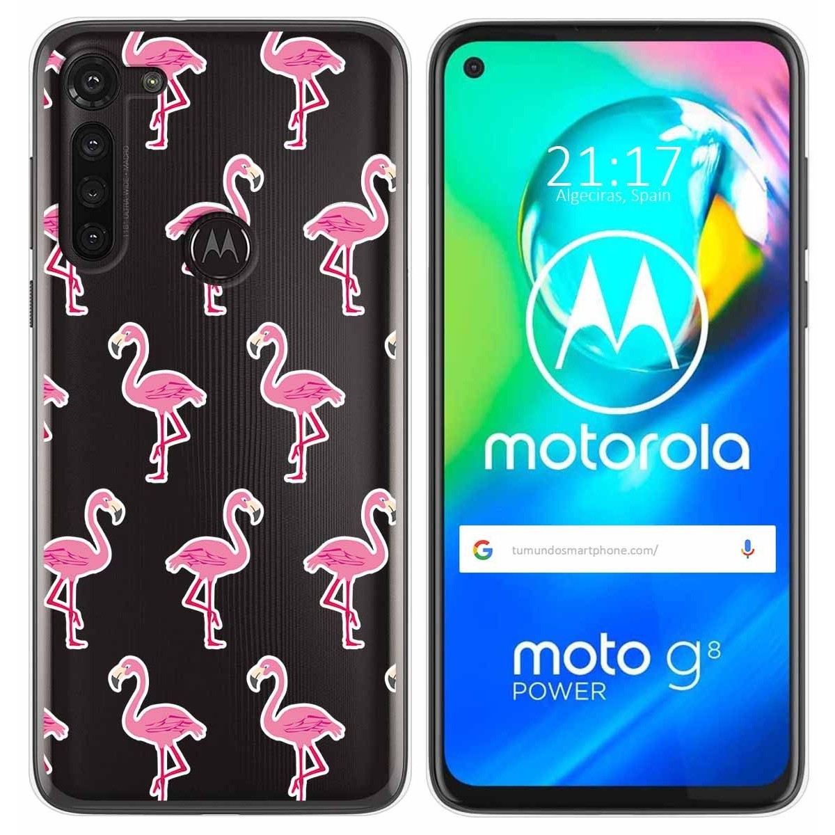 Funda Gel Transparente para Motorola Moto G8 Power diseño Flamenco Dibujos