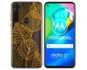 Funda Gel Transparente para Motorola Moto G8 Power diseño Hojas Dibujos