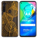 Funda Gel Transparente para Motorola Moto G8 Power diseño Hojas Dibujos