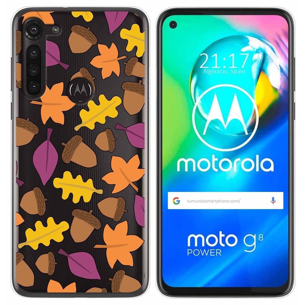 Funda Gel Transparente para Motorola Moto G8 Power diseño Otoño Dibujos