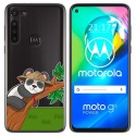 Funda Gel Transparente para Motorola Moto G8 Power diseño Panda Dibujos