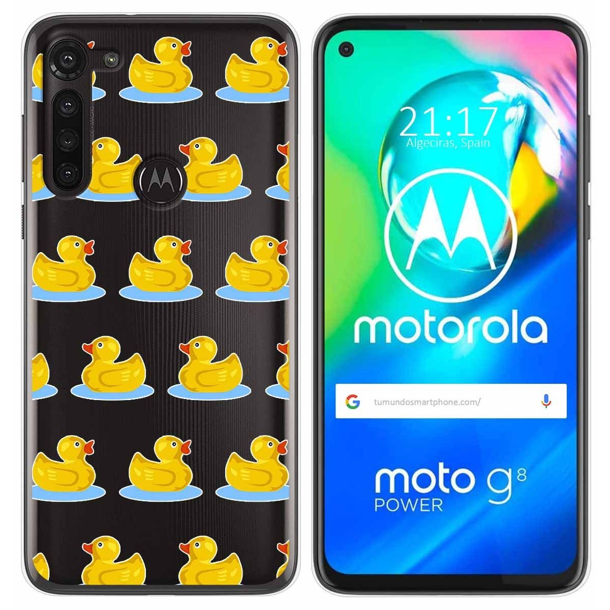Funda Gel Transparente para Motorola Moto G8 Power diseño Pato Dibujos