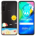 Funda Gel Transparente para Motorola Moto G8 Power diseño Playa Dibujos