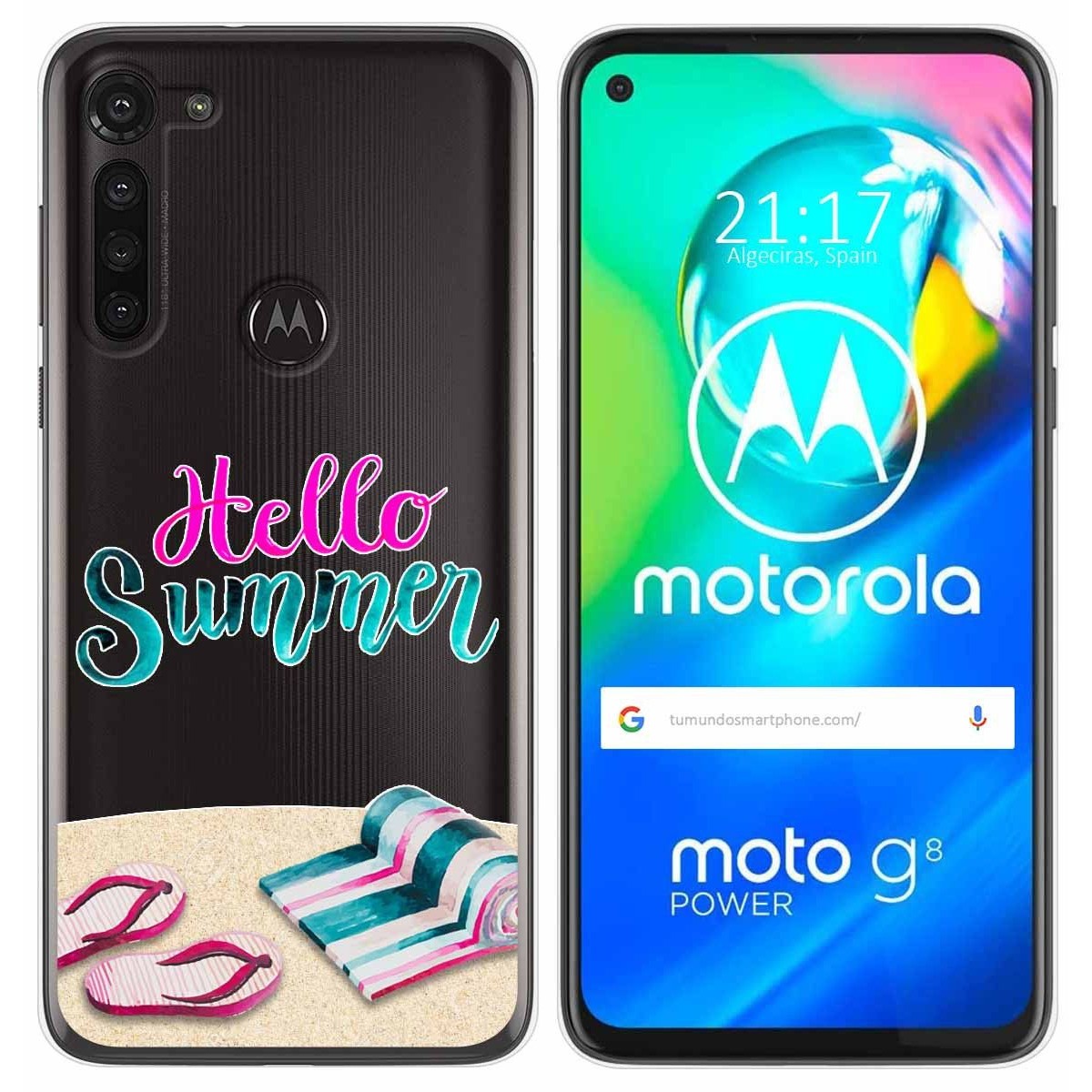 Funda Gel Transparente para Motorola Moto G8 Power diseño Summer Dibujos