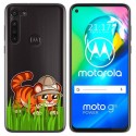 Funda Gel Transparente para Motorola Moto G8 Power diseño Tigre Dibujos