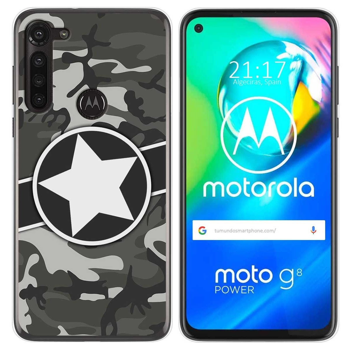 Funda Gel Tpu para Motorola Moto G8 Power diseño Camuflaje 02 Dibujos