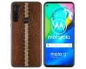 Funda Gel Tpu para Motorola Moto G8 Power diseño Cuero 01 Dibujos