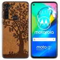 Funda Gel Tpu para Motorola Moto G8 Power diseño Cuero 03 Dibujos