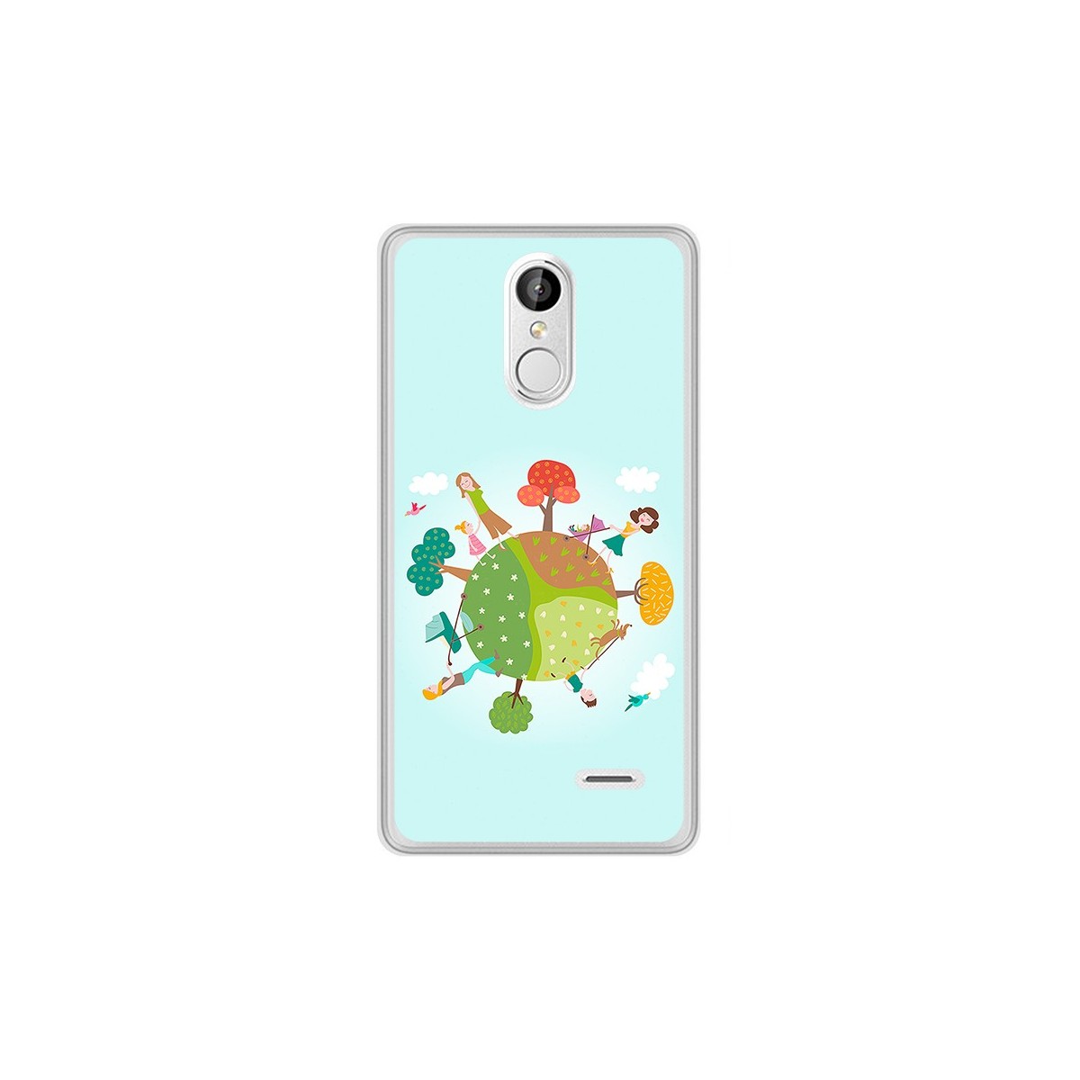 Funda Gel Tpu para Leagoo M5 Plus Diseño Familia Dibujos