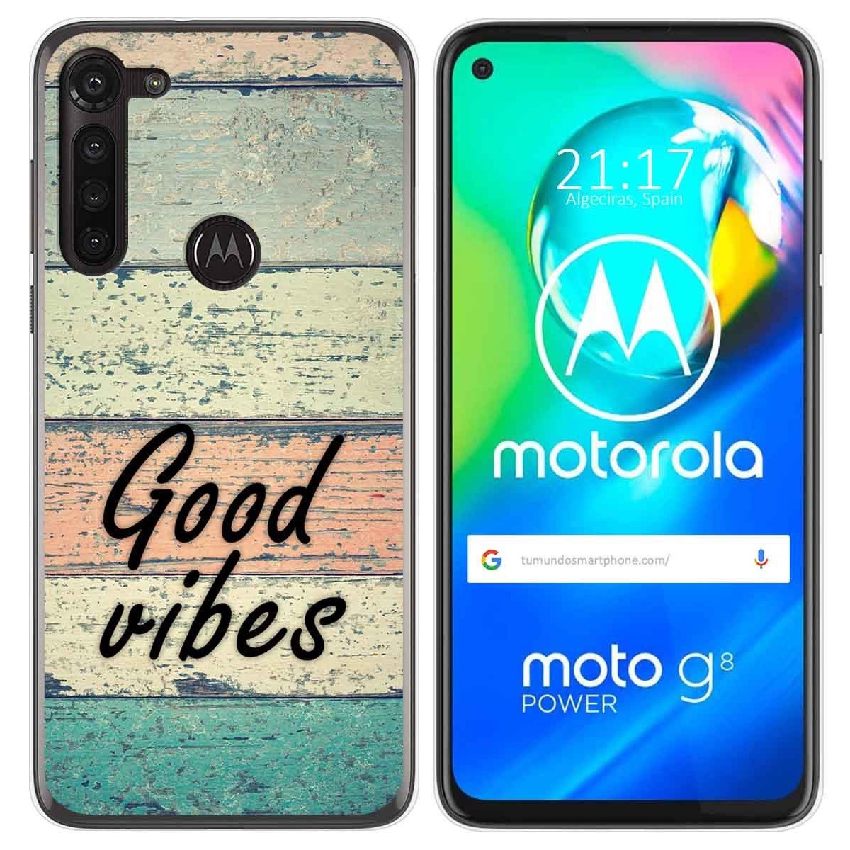 Funda Gel Tpu para Motorola Moto G8 Power diseño Madera 01 Dibujos