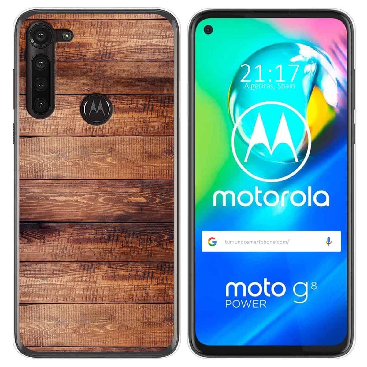 Funda Gel Tpu para Motorola Moto G8 Power diseño Madera 02 Dibujos