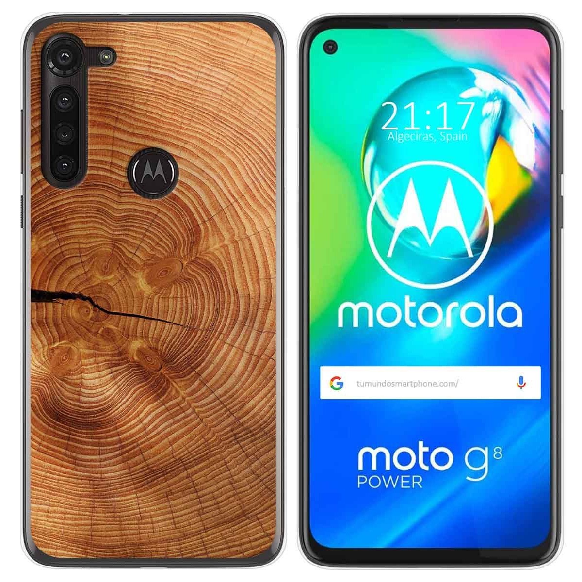 Funda Gel Tpu para Motorola Moto G8 Power diseño Madera 04 Dibujos