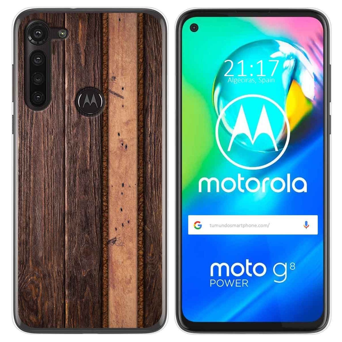Funda Gel Tpu para Motorola Moto G8 Power diseño Madera 05 Dibujos