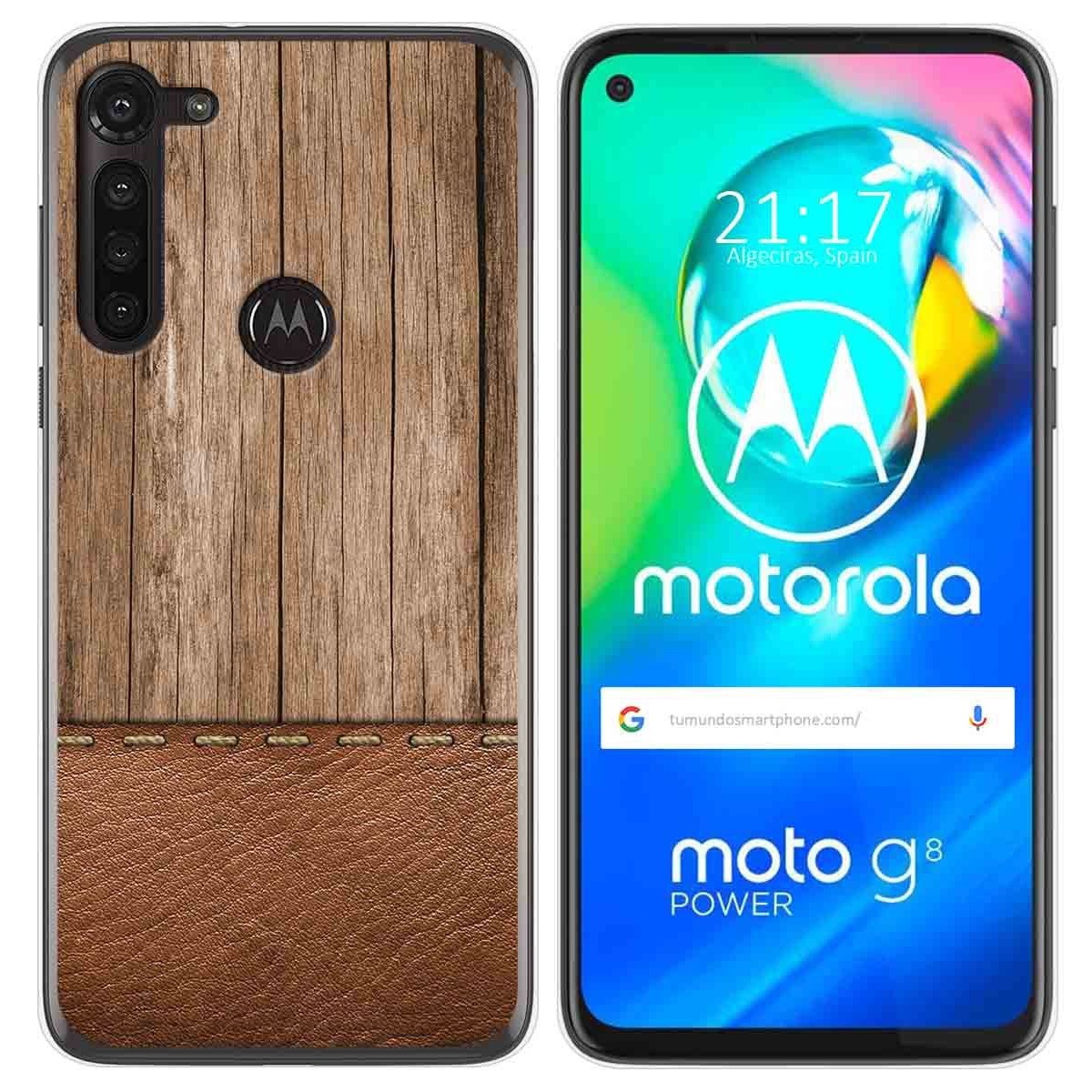 Funda Gel Tpu para Motorola Moto G8 Power diseño Madera 09 Dibujos
