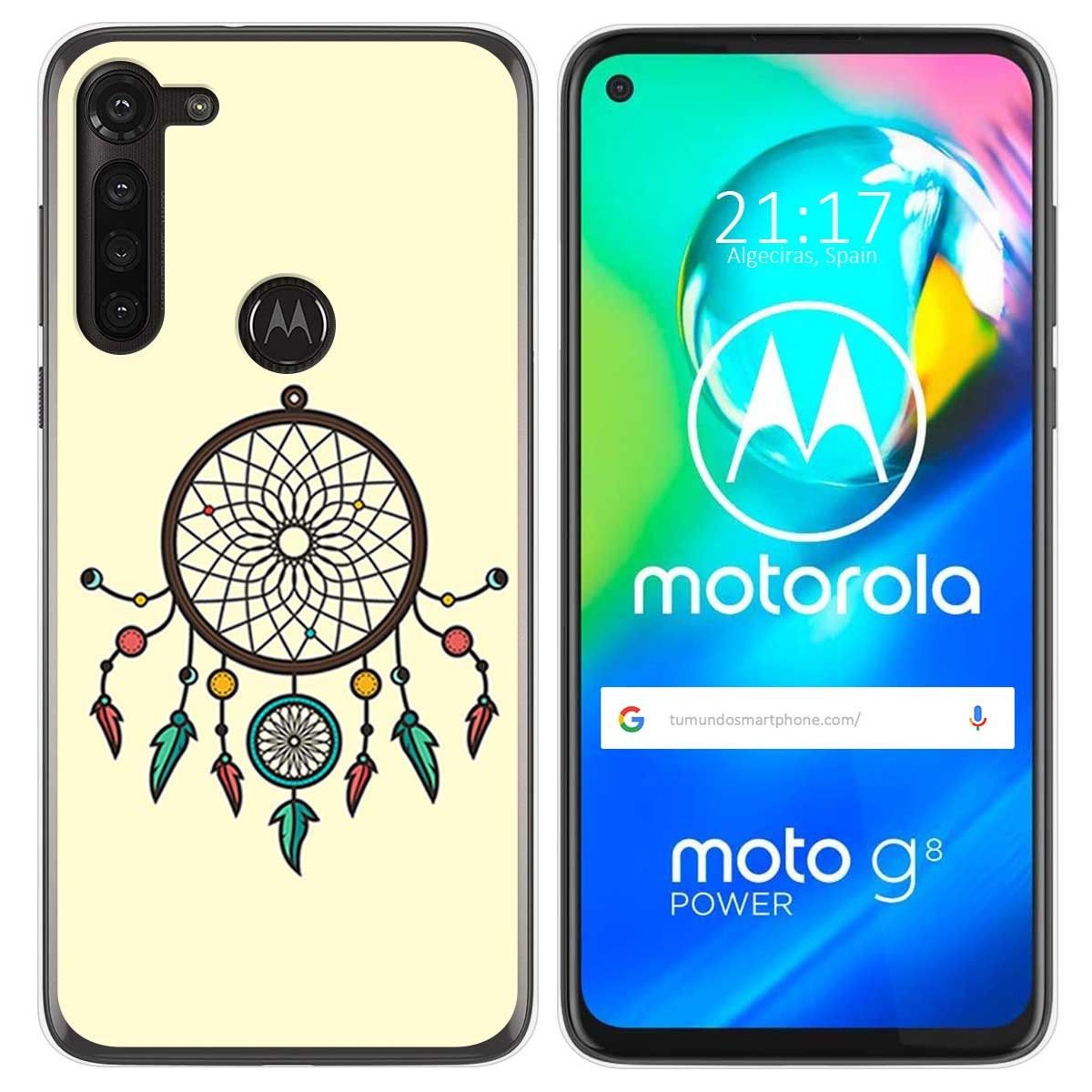 Funda Gel Tpu para Motorola Moto G8 Power diseño Atrapasueños Dibujos